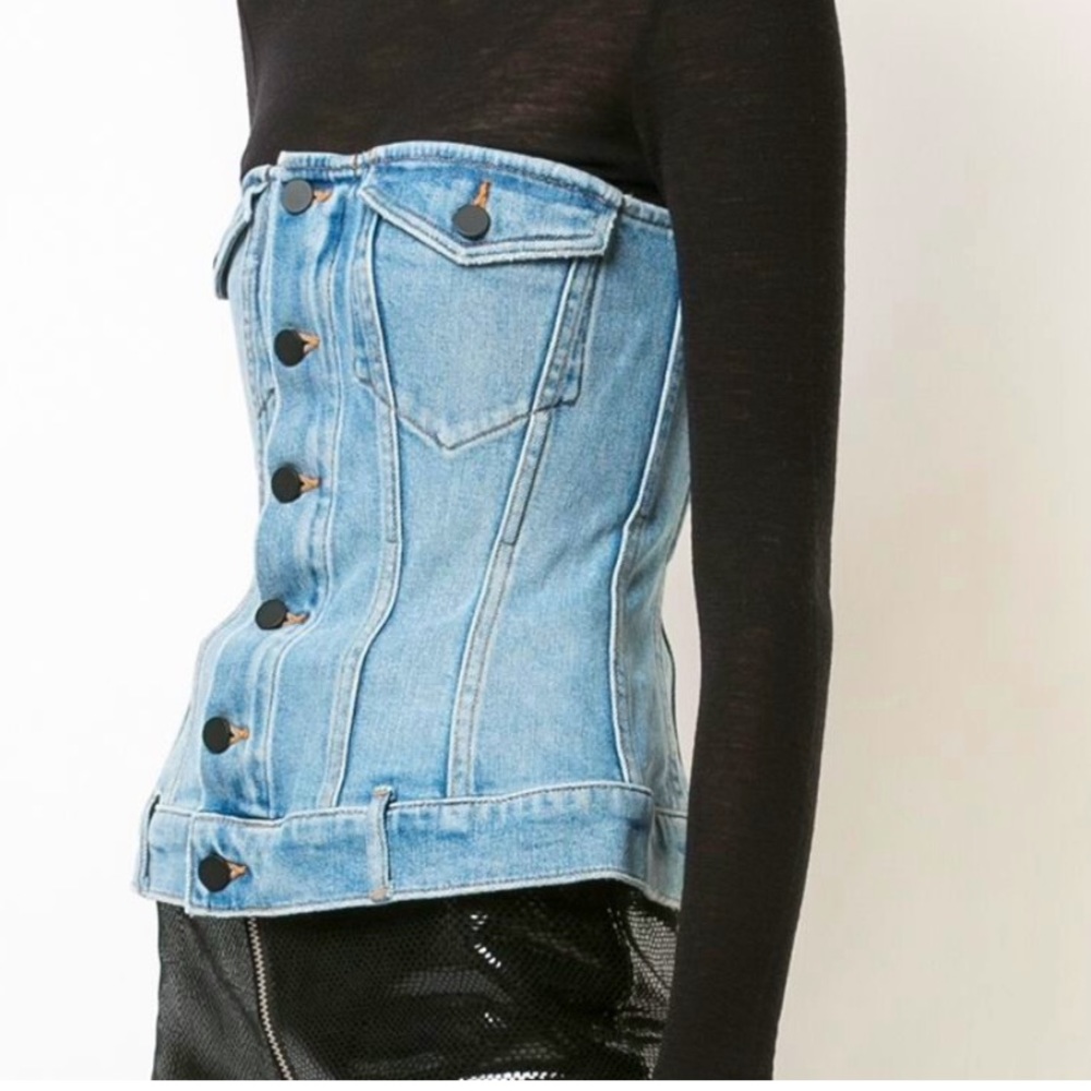 Alexander Wang Denim Corset Bra. So 2000’s!!!